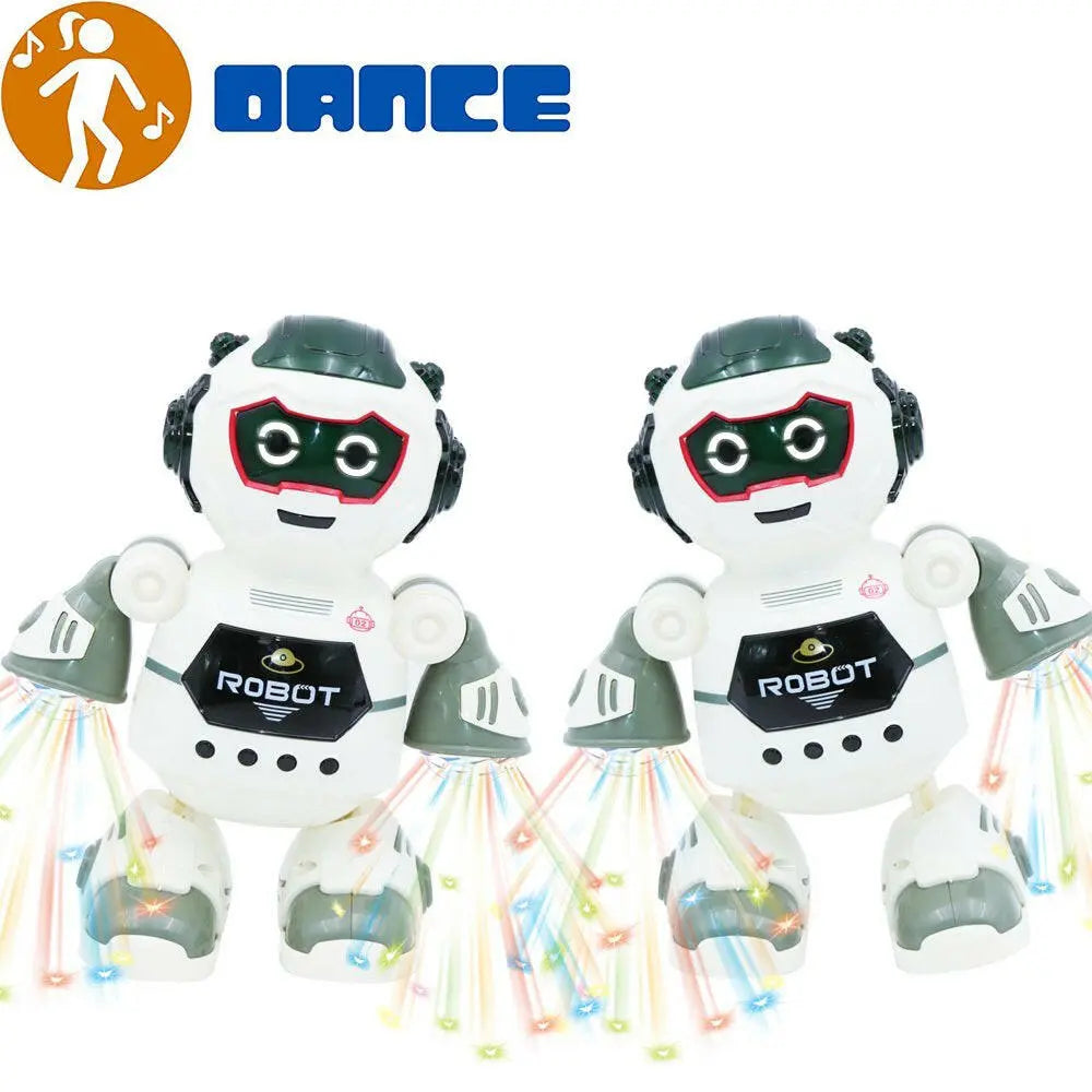Robot Toys for Kids,Electronic Smart Walking Dancing Robot Toy with Flashing Lights and Music,White