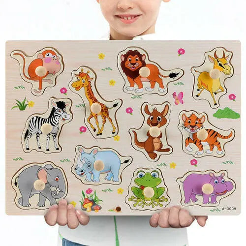 New 30cm Baby Toys Montessori Wooden Puzzle Hand - Toys Galore & More