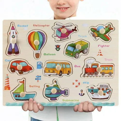 New 30cm Baby Toys Montessori Wooden Puzzle Hand - Toys Galore & More