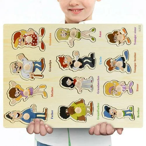 New 30cm Baby Toys Montessori Wooden Puzzle Hand - Toys Galore & More