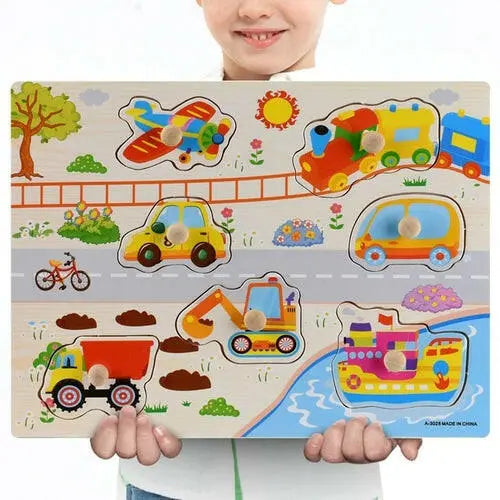 New 30cm Baby Toys Montessori Wooden Puzzle Hand - Toys Galore & More