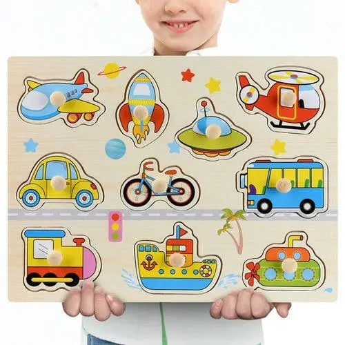 New 30cm Baby Toys Montessori Wooden Puzzle Hand - Toys Galore & More