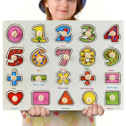 New 30cm Baby Toys Montessori Wooden Puzzle Hand - Toys Galore & More