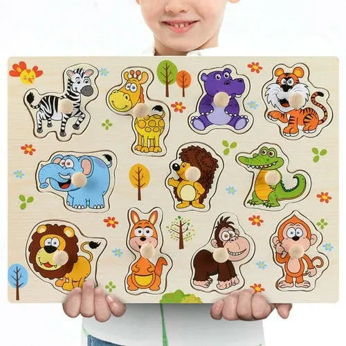 New 30cm Baby Toys Montessori Wooden Puzzle Hand - Toys Galore & More