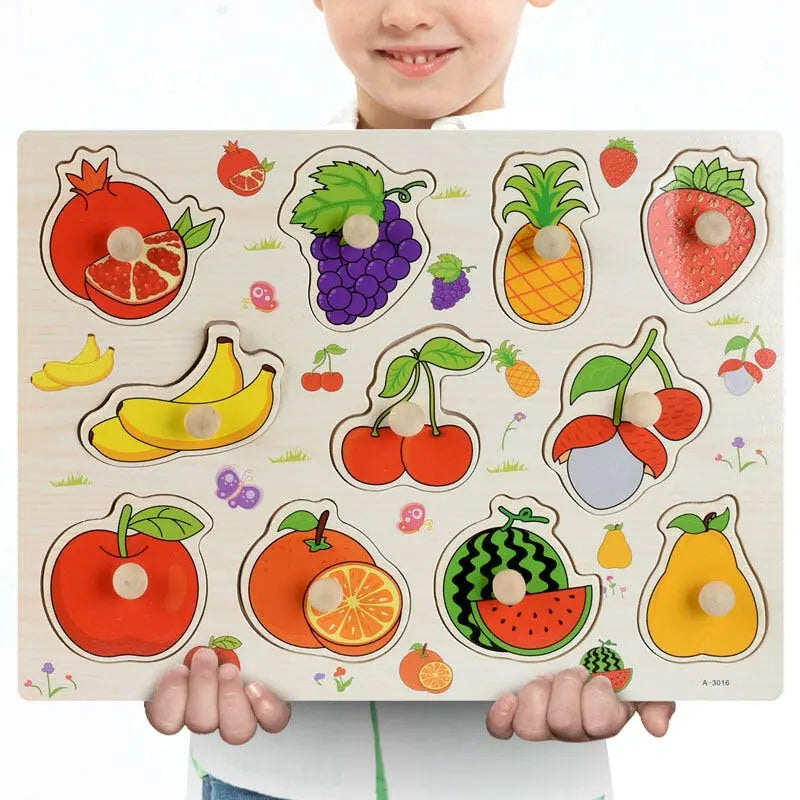 New 30cm Baby Toys Montessori Wooden Puzzle Hand - Toys Galore & More